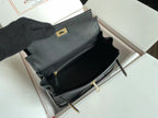 HERMES BIRKIN 25 BAG IN BLACK CALFSKIN WITH WHITE STICKER