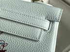 HERMES BIRKIN 25 BAG IN WHITE CALFSKIN WITH COLORFUL STICKER 228763