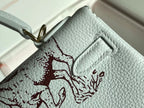 HERMES BIRKIN 25 BAG IN WHITE CALFSKIN WITH COLORFUL STICKER 228763