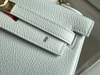 HERMES BIRKIN 25 BAG IN WHITE CALFSKIN WITH COLORFUL STICKER