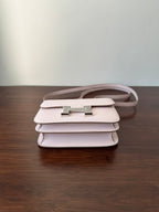 HERMES CONSTANCE 18 LIGHT PINK CHEVRE SILVER HARDWARE
