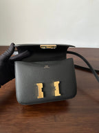 HERMES CONSTANCE 18 BLACK EPSOM GOLD HARDWARE