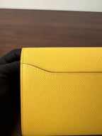 HERMES CONSTANCE TO GO 20.5 YELLOW EPSOM SILVER HARDWARE