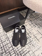 CHANEL CLASSIC SNEAKERS IN BLACK SHEEPSKIN