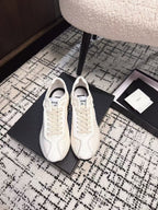 CHANEL CLASSIC SNEAKERS IN WHITE SHEEPSKIN