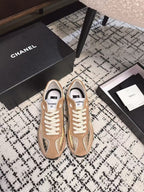 CHANEL CLASSIC SNEAKERS IN PERU BROWN SHEEPSKIN AND SUEDE