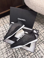 CHANEL TRAINERS SNEAKER IN BLACK CALFSKIN AND SUEDE