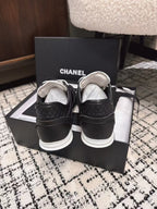 CHANEL TRAINERS SNEAKER IN BLACK CALFSKIN AND SUEDE