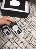 CHANEL TRAINERS SNEAKER IN WHITE CALFSKIN AND SUEDE