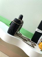 CHANEL 25S VANITY BAG 19.5 CM IN BLACK LAMBSKIN