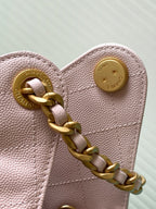 CHANEL 25S HOBO BAG 30 IN LIGHT PINK CAVIAR WITH GOLD HARDWARE