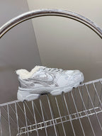 DIOR CHRONO SNEAKER 25S IN SILVER LAMBSKIN AND MESH FABRIC STYLE 1