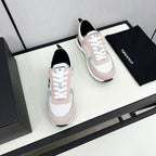 CHANEL SNEAKER IN LIGHT PINK SUEDE AND WHITE BREATHABLE MESH