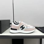 CHANEL SNEAKER IN LIGHT PINK SUEDE AND WHITE BREATHABLE MESH
