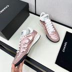 CHANEL SPORTS SHOES IN GLOSSY COPPER CALFSKIN