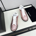CHANEL SPORTS SHOES IN GLOSSY COPPER CALFSKIN