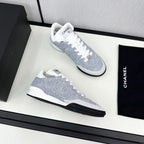 CHANEL SPORTS SHOES IN GREY FABRIC