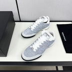 CHANEL SPORTS SHOES IN GREY FABRIC