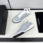 CHANEL SPORTS SHOES IN GREY FABRIC
