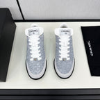 CHANEL SPORTS SHOES IN GREY FABRIC