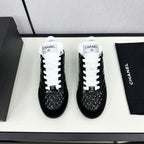 CHANEL SPORTS SHOES IN GLOSSY BLACK CALFSKIN