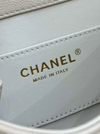 CHANEL 25S COCO CRUSH HANDLE 18 IN NUDE CALFSKIN GOLD HARDWARE