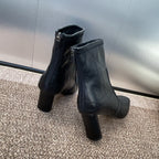 DIOR 25S D-SHADOW COUTURE SERIES ANKLE BOOTS 90MM IN BLACK CALFSKIN