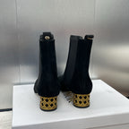 DIOR 25S ANKLE BOOT IN BLACK SUEDE