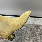 DIOR 25S ANKLE BOOT IN LIGHT BROWN SUEDE