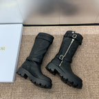 DIOR 25S D-MAJOR BOOT 35MM IN BLACK CALFSKIN