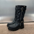 DIOR 25S D-MAJOR BOOT 35MM IN BLACK CALFSKIN
