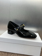 DIOR MEDIUM 35 MM HEEL PUMP IN BLACK PATENT CALFSKIN