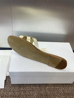 DIOR D-CLUB SLIDE SANDAL 25S IN GOLD GLOSSY CALFSKIN