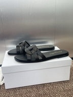 DIOR D-CLUB SLIDE SANDAL 25S IN BLACK CALFSKIN
