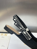 DIOR J'A SLINGBACK 25S IN BLACK QUAKE OBLIQUE EMBROIDERED FABRIC