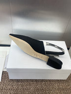 DIOR J'A SLINGBACK 25S IN BLACK QUAKE OBLIQUE EMBROIDERED FABRIC