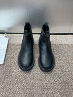 DIOR 25S D-QUEST CHELSEA ANKLE BOOTS 25MM IN BLACK CALFSKIN AND CANVAS