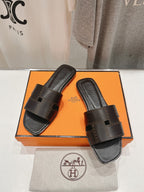 HERMES Idioma Sandal Black Calfskin