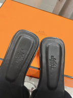 HERMES Idioma Sandal Black Calfskin