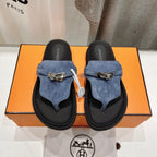HERMES EMPIRE SANDAL BLACK MIX STONE SUEDE