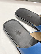HERMES IZMIR SANDAL BLACK MIX LAPIS LAMBSKIN