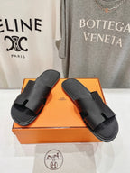 HERMES IZMIR SANDAL BLACK LAMBSKIN
