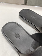 HERMES IZMIR SANDAL BLACK LAMBSKIN