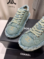 CHANEL SNEAKER ARCTIC BLUE DENIM