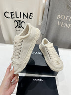 CHANEL SNEAKER WHITE DENIM FABRIC