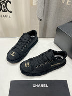 CHANEL SNEAKER BLACK DENIM FABRIC