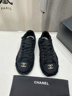 CHANEL SNEAKER BLACK DENIM FABRIC