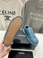 CHANEL SNEAKER SKY BLUE DENIM FABRIC