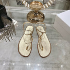 DIOR IVIERA C'EST THONG SANDAL GOLD AQUAMARINA CALFSKIN