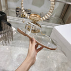 DIOR IVIERA C'EST THONG SANDAL SILVER AQUAMARINA CALFSKIN